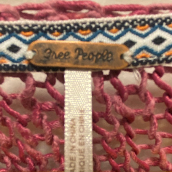 NWT Free People Pointelle Asymmetrical Knit Sweater Purple Oversized Small $120 - Picture 6 of 13